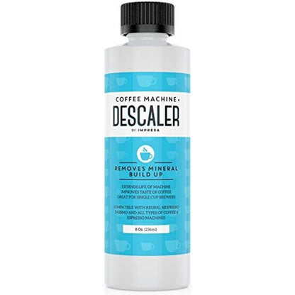 IMPRESA Coffee Machine Descaler (2 Uses Per Bottle) - Made in the USA - Universal Descaling Solution, Compatible with Nespresso, Delonghi and All Single Use Coffee and Espresso Machines
