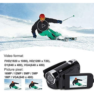 ASHATA Video Camcorder 1080P 16MP 270 Degree Rotation LCD Screen 16X Digital Zoom Video Camera with with COMS Sensor, The Best Frinend and Family (Black)