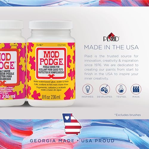 Buy now Mod Podge, Puzzle Saver Kit, Includes 4 Foam Brushes, Perfect for DIY Arts and Crafts Projects at indiglob india
