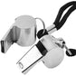 2 Pack Stainless Steel Sports Whistles, with Lanyard, Loud Crisp Sound Whistles, for School Sports, Soccer, Football, Basketball, Lifeguard，Coaches, Referees etc