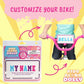 Buy now Ride Along Dolly Kid's Bicycle Customizable License Plate -Make Your Own Bike Name Plate -Includes Over 150 Letter and Cute Number Stickers Decals, Fits Most Bikes -Holiday Stocking Stuffer for Girls at indiglob india