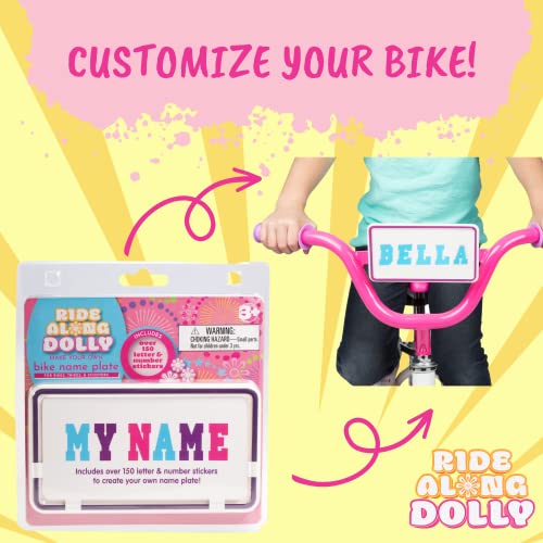 Buy now Ride Along Dolly Kid's Bicycle Customizable License Plate -Make Your Own Bike Name Plate -Includes Over 150 Letter and Cute Number Stickers Decals, Fits Most Bikes -Holiday Stocking Stuffer for Girls at indiglob india