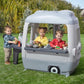Buy now Step2 Adventure Camper Kids Playhouse, Indoor/Outdoor Playset with Kitchenette, Interactive Doorbell Sounds, 52-Piece Toy Accessories, Durable Plastic, For Toddlers 2+ Years at indiglob india