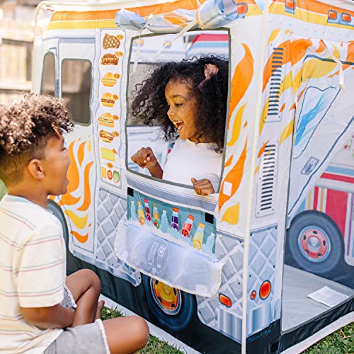 Buy now Melissa & Doug Fabric Double-Sided Food Truck Play Tent - Ice Cream and BBQ Role Play Toy Food Truck Tent, for Kids Ages 3+ at indiglob india