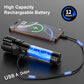 Buy now Flashlights High Lumens Rechargeable - 20000LM 30W Super Bright LED Flash Light | 5000ft Beam & 12H Long Lasting USB High Powered Handheld Police Flashlight for Home/Camping/Hiking/Emergency at indiglob india