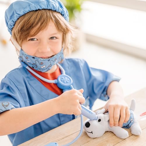 Buy now Melissa & Doug Veterinarian Role Play Costume Dress-Up Set (9 pcs) Kids Vet Costume Pretend Play Dress-Up at indiglob india