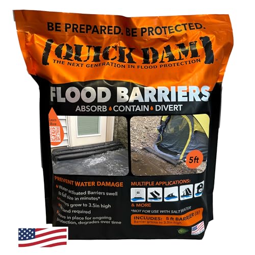 Buy now Quick Dam Water Activated Flood Barrier 5 Feet 2-Pack at indiglob india