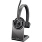 Poly - Voyager 4310 UC Wireless Headset (Plantronics) - Single-Ear Headset w/Mic - Connect to PC/Mac via USB-A Bluetooth Adapter, Cell Phone via Bluetooth - Works with Teams (Certified), Zoom & More