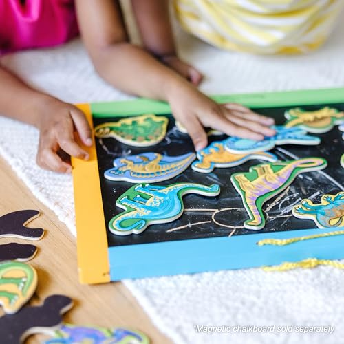 Buy now Melissa & Doug Magnetic Wooden Dinosaurs in a Wooden Storage Box (20 pcs) at indiglob india
