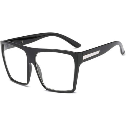 Super Oversized Eyeglasses Flat Top Square Clear Lens Glasses Frames