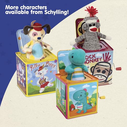 Buy now Schylling Silly Circus Jack in the Box - Classic Children's Musical Toy - Colorful Embossed Tin Box and Friendly Plush - Age 18 months and Up at indiglob india