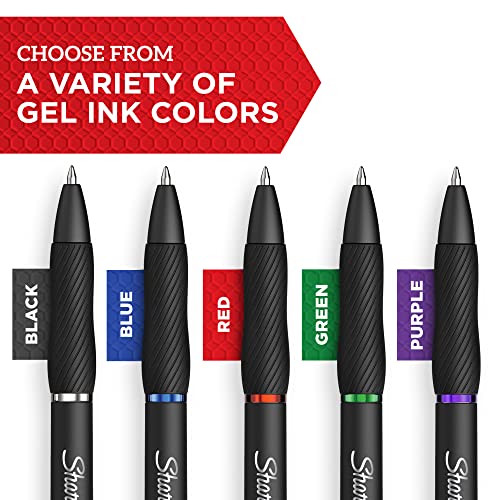Buy now Sharpie?? S Gel Pens, Fine Point, 0.5 mm, Black Barrels, Blue Ink, Pack Of 4 Pens at indiglob india