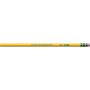 Ticonderoga Wood-Cased Pencils, Unsharpened, 2 HB Soft, Yellow, 24 Count