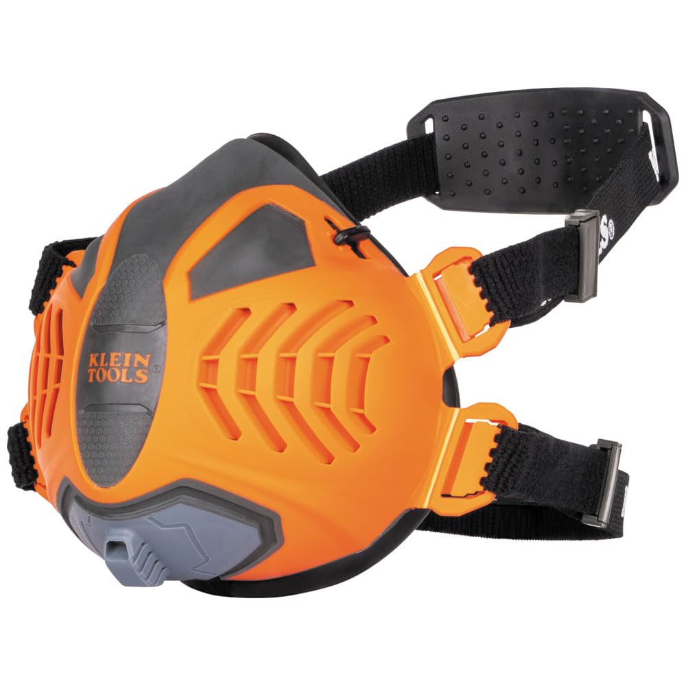 Buy now Klein Tools 60552 Reusable P100 Half-Mask Respirator with Replaceable Filters for Dust, Metal Fumes, and Oil Mist, M/L at indiglob india