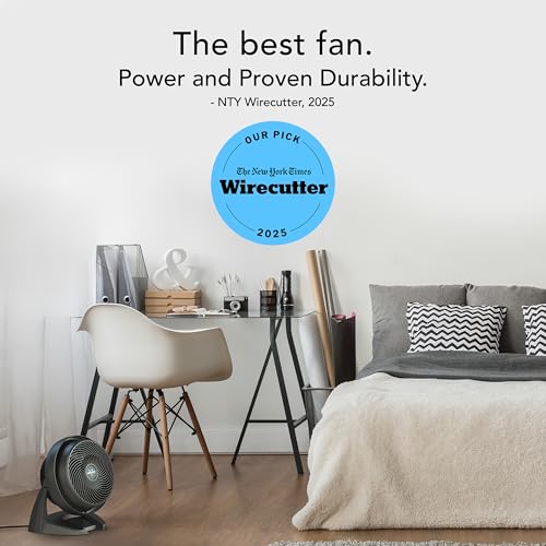 Buy now Vornado 630 Mid-Size Whole Room Air Circulator Fan for Home, 3 Speed Settings, Adjustable Tilt, Removable Grill, 9 Inch, Powerful Airflow, Manual Control Dial, Quiet Fan for Bedroom, Black at indiglob india