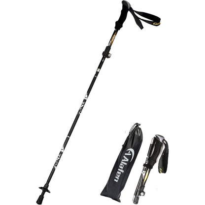 Aluminum Collapsible Ultralight Travel Trekking Hiking Pole for Men and Women (Fits 5'3" - 6'2")