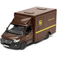 KiNSMART - Mercedes-Benz Sprinter UPS Edition Cargo Van, 1:48 O Scale Die Cast Metal Model Toy Van, Pull-Back Action