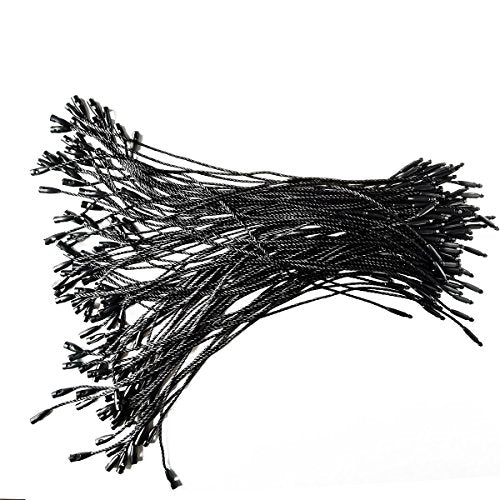 Buy now LGEGE 500 pcs 7.5-inch Black Hang Tag Nylon String Snap Lock Pin Loop Fasteners Hook Ties at indiglob india