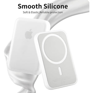 oakxco Silicone Case Compatible with Magsafe Battery Pack, Magsafe Battery Pack Cover, Scratch & Shatter Resistant, Matte Clear