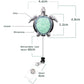 Aquamarine Enamel Sea Turtle Retractable ID Badge Reel,Name Card Holder for Nurse