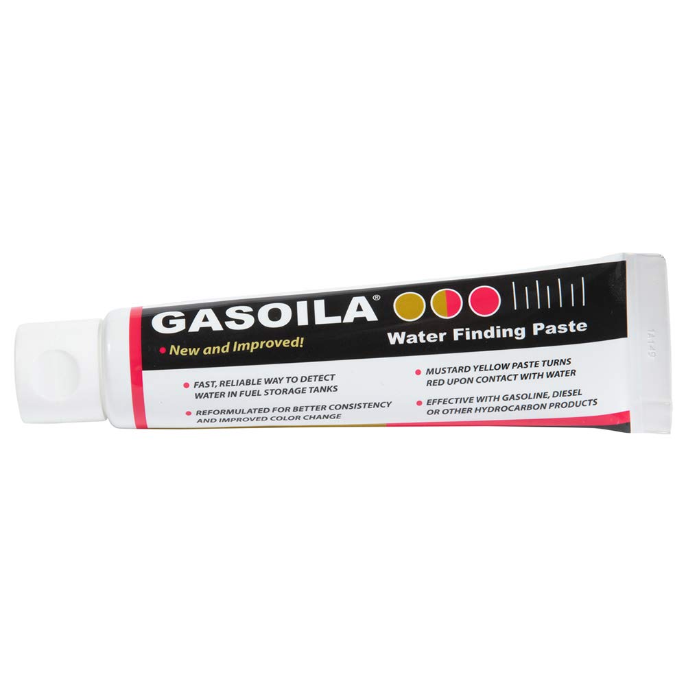 Gasoila Water Finding Paste - Fuel Water Detection Gasoline, Diesel, Kerosene, Petroleum | 2.5 oz Tube | Quick Color Change | Reliable & Easy to Use | Ideal for Fuel Storage Tanks & Non-Ethanol Fuel