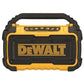 Buy now DEWALT 20V MAX Bluetooth Speaker, 100 ft Range, Durable for Jobsites, Phone Holder Included, Lasts 8-10 Hours with Single Charge (DCR010) at indiglob india