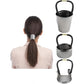 AUEAR, Brushed Metal Expandable Hair Cuff Ponytail Holder Elastic Tie for Women Girls Thick Rings Set (3 Pcs, Style 3)