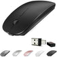 4 Modes Rechargeable Bluetooth Mouse BT3.0/5.2+USB-2.4G/Type-C,Wireless Mouse for MacBook pro/MacBook air/Laptop/iMac/ipad/Notebook/pc (BT/USB-C White)