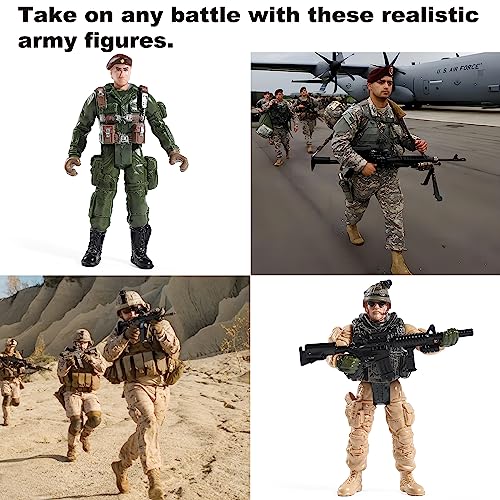 Buy now Mr.River US Army Men and SWAT Team Toy Soldiers Action Figures with Military Weapons Accessories for Kids Boys Girls,12Pcs at indiglob india