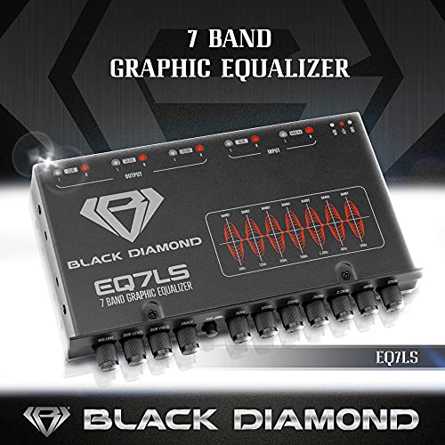 Buy now Black Diamond EQ7LS 7-Band Stereo Equalizer/Crossover Pre Amp Equalizer Car Audio EQ with Front Rear + Sub Output at indiglob india
