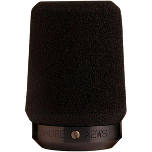 Shure A2WS Locking Microphone Windscreen - Reduces Unwanted Breath and Wind Noise, Black - Compatible with SM57 and 545 Series Mics (A2WS-BLK)