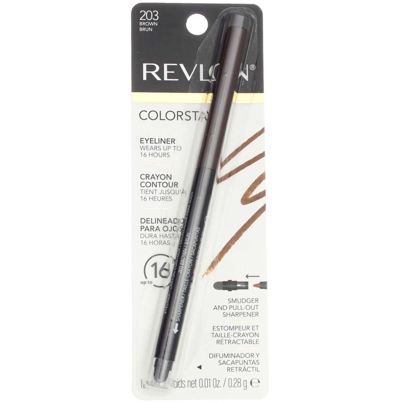 Buy now Revlon ColorStay Eyeliner Pencil, Black [201], 0.01 oz (Pack of 12) at indiglob india