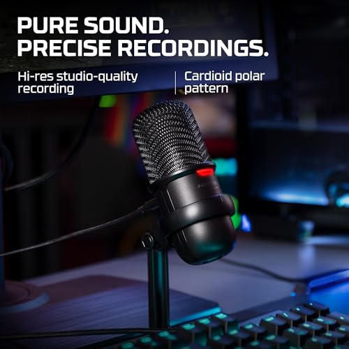 Buy now HyperX SoloCast – USB Condenser Gaming Microphone, for PC, PS4, PS5 and Mac, Tap-to-Mute Sensor, Cardioid Polar Pattern, great for Streaming, Podcasts, Twitch, YouTube, Discord,Black at indiglob india