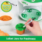 Buy now Glass Baby Food Storage Containers (4 Pk) - 2oz Jars in Stackable Storage Tray w Tight Interlocking Base- Dry-Erase Marker Labeling- Microwave Freezer Dishwasher Safe- Babyfood Breast Milk, Gift at indiglob india