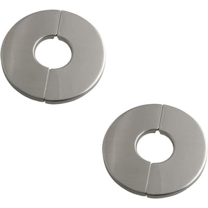 Wall Split Flange 2PCS Stainless Steel Round Escutcheon Plate Floor and Ceiling Plate Cover Split Flange for 28mm Dia Pipe 25 Type Silver