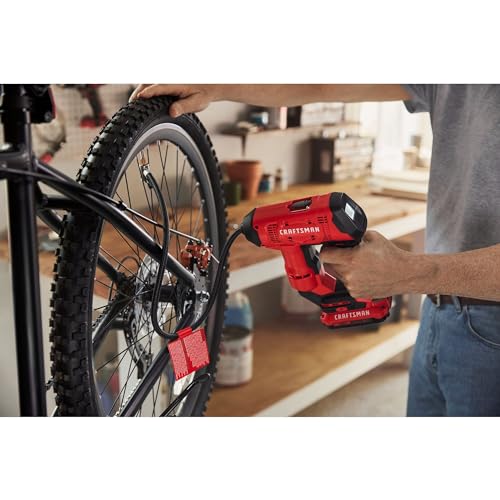 Buy now CRAFTSMAN V20 Air Compressor Portable, Cordless Tire Inflator, Up To 150 PSI Tire Pump, with Digital Pressure Gauge, Tool Only (CMCE521B) at indiglob india