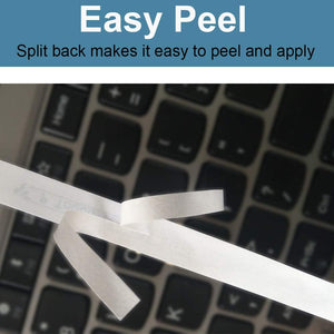 FlyLong 6pack Compatible Label Tape Replacement for DYMO Letratag 91330 Paper Refills 12mm x 4m (1/2 Inch x 13 Feet) Black on White Label Tapes 10697 for DYMO LetraTag Plus LT100H LT100T Label Makers