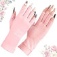 MelodySusie Premium UV Gloves for Nails, Professional UPF 99+ UV Protection Gloves for Manicures, Cool Feeling Fabric, Nail Art Skin Care Fingerless Anti UV Glove Protect Hands from UV Harm