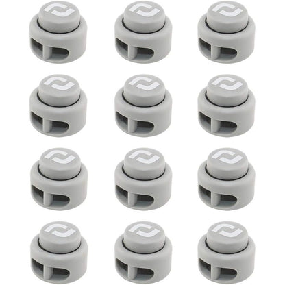 RJ-Sport Heavy Duty Cord Locks - Double Hole Drawstring Stopper Fastener for No Tie Shoelaces and More