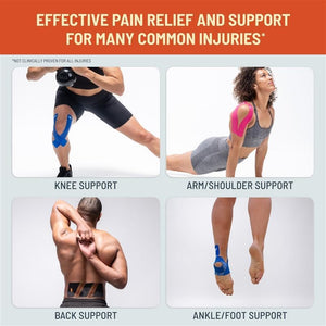 KT Tape, Original Cotton, Elastic Kinesiology Athletic Tape, 20 Count, 10” Precut Strips