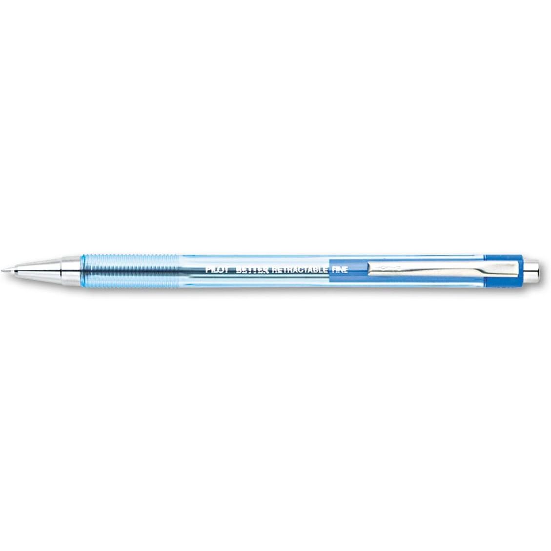 Pilot The Better Ball Point Pen Refillable & Retractable Ballpoint Pens, Fine Point, Blue Ink, 12-Pack (30001)