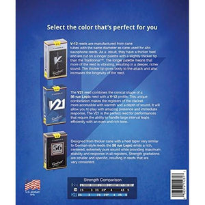 Vandoren CRMIX3 Bb Clarinet Reed Mix Card, Includes 1 Each of V12, 56 Rue Lepic, V21 & Bonus V21