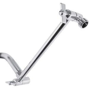 NearMoon Adjustable Shower Arm Universal Connection, Extension Arm, Adjust Angle to Upgrade Shower Experience, Easy to Install, Anti-leak (11 Inch, Chrome Finish)