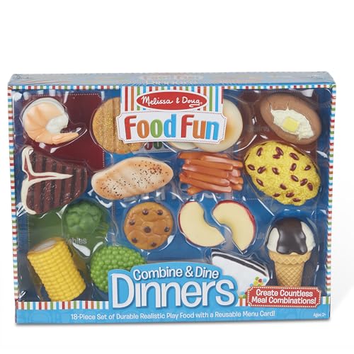 Buy now Melissa & Doug Fun Food Combine & Dine Durable Play Food for Toddlers Boys and Girls at indiglob india