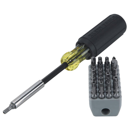 Buy now Klein Tools 32510 Magnetic Multibit Screwdriver with Sturdy Torx, Hex, Spanner, Tri-Wing, Torq and Nut Tamperproof Bits and Storage Block at indiglob india