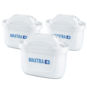 BRITA MAXTRA + Replacement Water Filter Cartridges, Compatible with all BRITA Jugs - Reduce Chlorine, Limescale and Impurities for Great Taste - Pack of 3