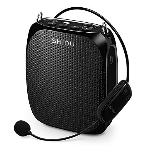 Buy now SHIDU S615 Wireless Voice Amplifier, 10W Portable Mini Amplifier with AUX Connectivity, Rechargeable for Teachers, Tour Guides, Coaches, Yoga Fitness Instructors at indiglob india