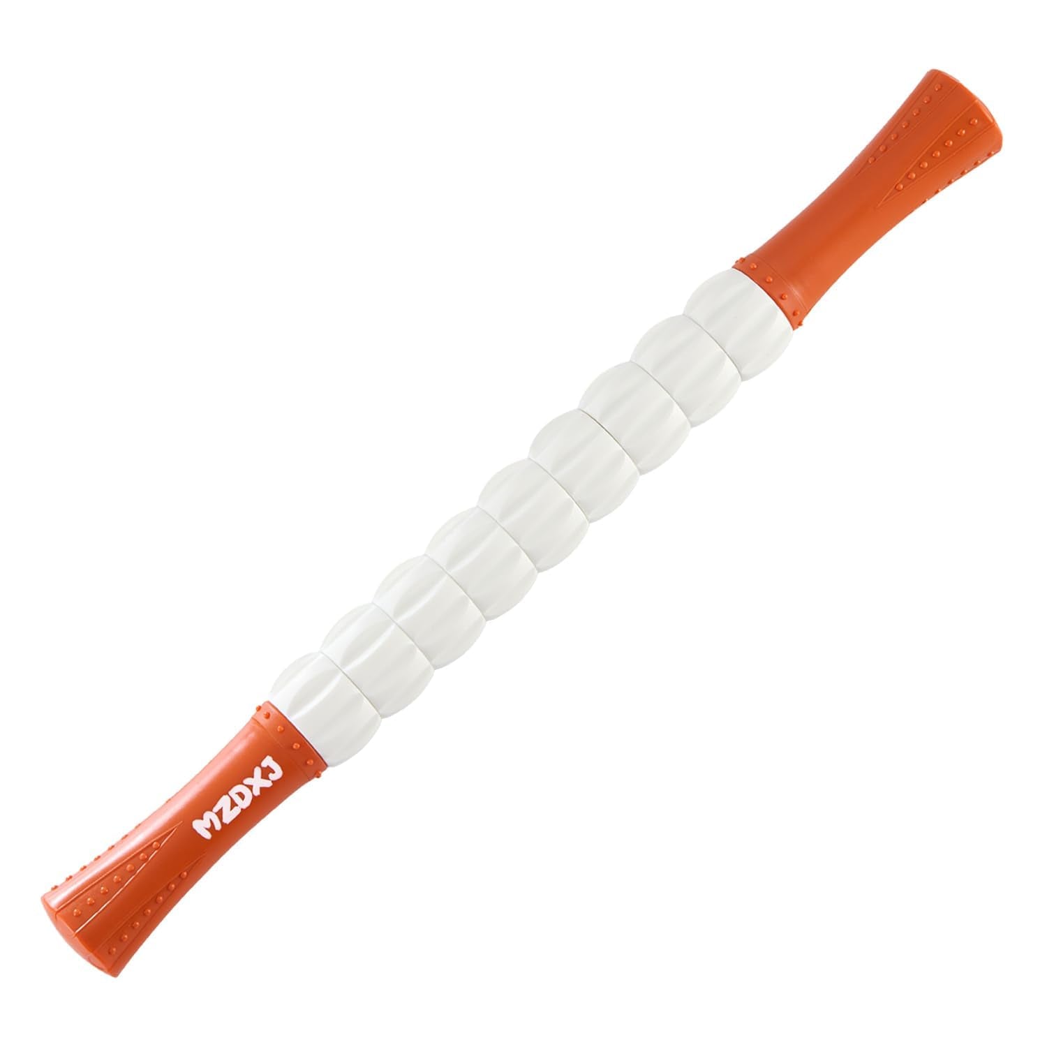 Buy now Muscle Roller Massage Roller Stick- Deep Tissue Fascia Blaster for Myofascial Pain Relief, Lymphatic Drainage & Body Sculpting, Handheld Physical Therapy & Recovery Tool (Black White-24 inch) Orange White at indiglob india