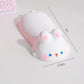 Cute Wrist Rest Support for Mouse Keyboard Computer Arm Rest for Desk Ergonomic Kawaii Office Supplies Slow Rising PU Mouse Pad (White Rabbit)