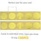UNIQOOO 100pcs Gold Embossed Foil Blank Certificate Self-Adhesive Sealing Stickers - Perfect for Invitations, Certification, Graduation, Notary Seals, Corporate Seals, and Personalized Monogram Emboss
